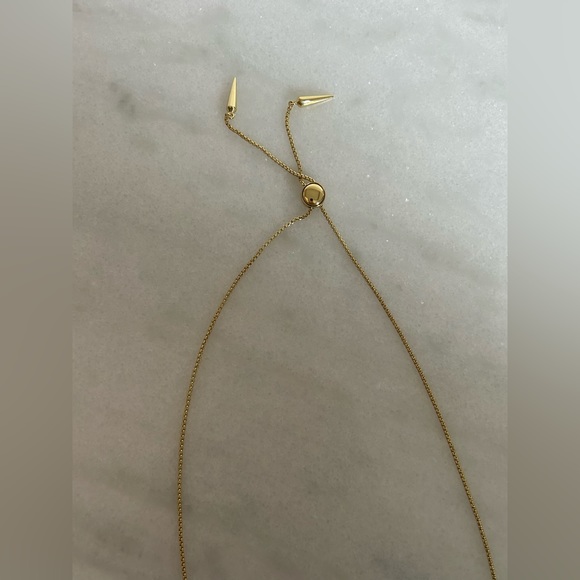 Origami Owl Gold Bolo Lariat Triangle Locket Necklace - Picture 3 of 6